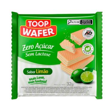 Imagem de Biscoito Toop Wafer Zero Açúcar Sabor Limão 32g