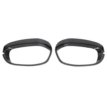 Imagem de 2 pçs estilo de fibra carbono espelhos retrovisores chuva sobrancelhas capa modificação do carro substituição para 11th 2022