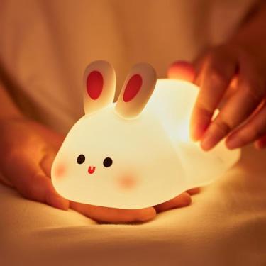 Imagem de Luz noturna LED NeSvecit Rabbit Silicone Touch Recarregável