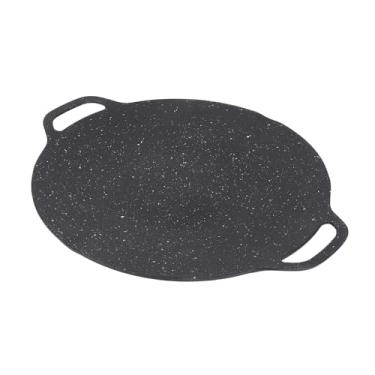 Imagem de Asixxsix Grelha Redonda, Grelha Antiaderente de Liga de Alumínio de 11,4 Polegadas Com Alças Duplas Resistentes Ao Calor para Piqueniques de Acampamento Ao Ar Livre e Reuniões de