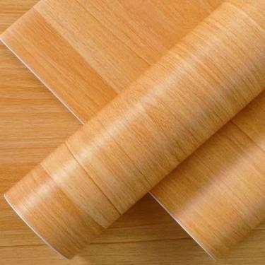 Imagem de Papel De Parede Adesivo Ripado Madeira 10 METROS x 45CM Adesivo Autocolante Conveniente E Eficiente Elegante E Prático(A123,20M)