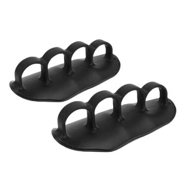 Imagem de Dioche Punhos de Treino Punhos de Ginástica de Borracha de Levantamento de Peso Apertos de Treino Antiderrapantes Luvas de Aperto Terra para Treinamento de Força Musculação Pull (Preto)