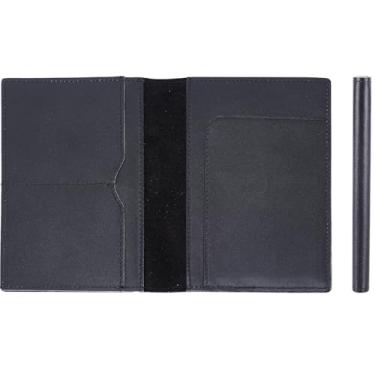 Imagem de STAR VISTA Porta-passaporte de viagem de couro Albatross, design minimalista, capa de couro de flor integral para homens e mulheres - Carteira fina para passaporte, dobrável, bloqueio RFID, Pele de