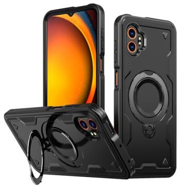 Imagem de Wireless PROTECH Capa para Samsung Galaxy XCover7 Pro SM-G736, capa protetora resistente à prova de choque de nível militar de camada dupla, suporte de anel de 360°, suporte magnético, biséis elevados