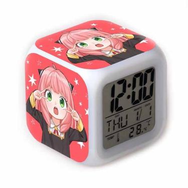 Imagem de Despertador digital LED Spys Family com luz de fundo 8x8x8cm