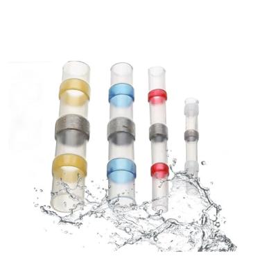 Imagem de ROUPWKWO Conectores de fio de vedação de solda 10/20/30//50/100 peças 3:1 Terminais de fio elétrico com isolamento térmico emenda (12 a 10 AWG, 50 peças)