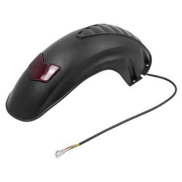 Imagem de KGRHJSA Traseira com luz de freio alargada para-lama compatível com scooter elétrica KUGOO M4 25,4 cm Kickscooter asas proteção de lama frontal (cor: para-choque traseiro A)