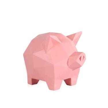 Imagem de Cofrinho adultos usam um cofrinho para decorar a decoração criativa da casa, cofrinhos infantis, decoração de casa (rosa)