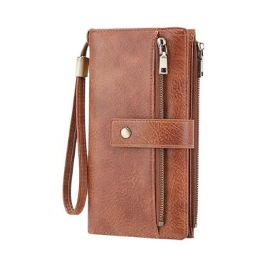 Imagem de Carteira Vintage Com Bloqueio RFID, Várias Slots Para Cartões, Bolsa L