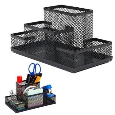 Imagem de Organizador De Mesa Aramado Porta-Caneta Lápis Clips E Papel - Clink