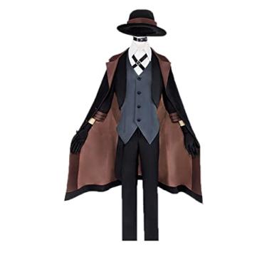 Imagem de CHUANHUA Bungou Stray Dogs Nakahara Chuya Cosplay Anime Role Viking Costume Customize mens (XX-Large)