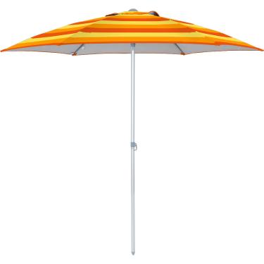 Imagem de Guarda Sol 2,40 M Laranja e Amarelo Degradê Alumínio Vareta Fibra Vidro 12765 Bel