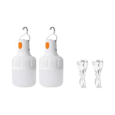 Imagem de Lâmpada De Emergência LED Recarregável Portátil 2PCS Com Três Níveis D