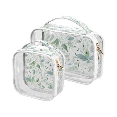 Imagem de xigua Bolsa de maquiagem de folhas coloridas para mulheres, bolsa de cosméticos de viagem, bolsa de higiene portátil à prova d'água para viagens, férias, organização de banheiro