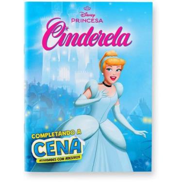 Imagem de Livro com Adesivos Completando a Cena Cinderela - Bicho Esperto