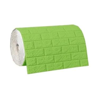 Imagem de Adesivos De Parede Em Padrão De Tijolo 3D DIY 70cmX500cm, À Prova De U