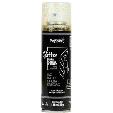Imagem de Spray De Glitter Dourado Para Folia Carnaval Matine Para Uso Corpo Cab
