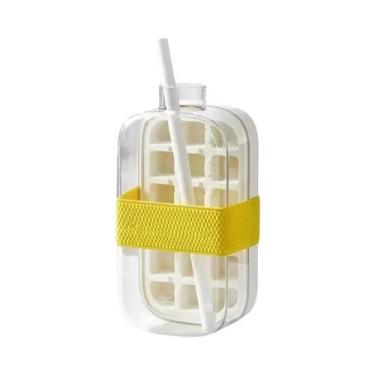 Imagem de Copo Portátil 2 Em 1 Para Gelo Com Canudo, Liberação Rápida, Plástico 