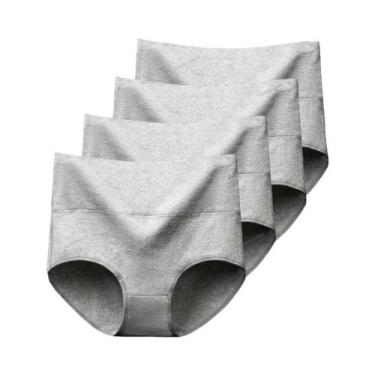 Imagem de Calcinhas De Algodão De Cintura Alta plus Size Para Mulheres, Cuecas M