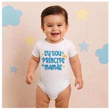 Imagem de Body Manga Curta Techmalhas Eu Sou O Principe Da Mamãe-Unissex