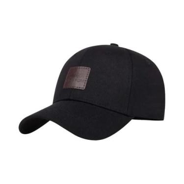 Imagem de Boné Snapback Unissex com Etiqueta de Couro - Ajustável e com Proteção