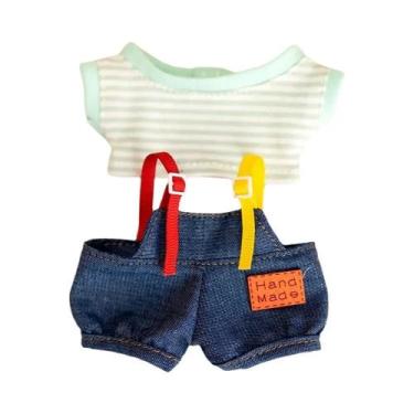 Imagem de Casaco De Pelúcia Colorido Xadrez Labubu Para Bebês, 17cm, Design Chic