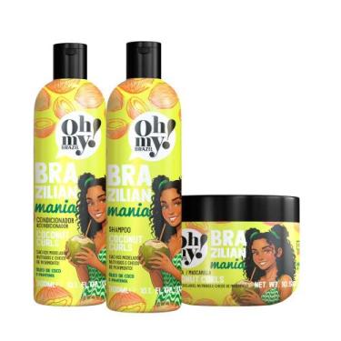 Imagem de Kit Coconut Curls Brazilian Mania Completo Oh My (3 itens) - Haskell
