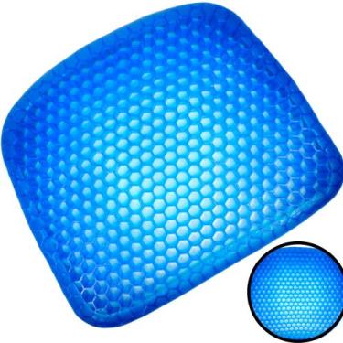 Imagem de Almofada Assento de Gel Silicone Ortopédica com Capa Suporta 130kg Sup