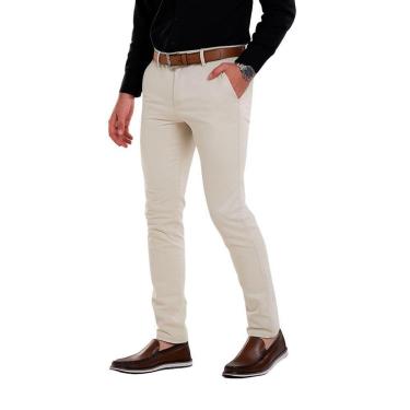 Imagem de Calça Esporte Fino Masculina Alfaiataria Slim Sarja Com Elastano Medson -Masculino