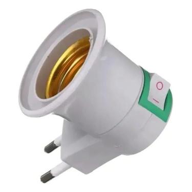 Imagem de Soquete Bocal E27 Adaptador Lâmpada Tomada Liga E Desliga Co - Congrat