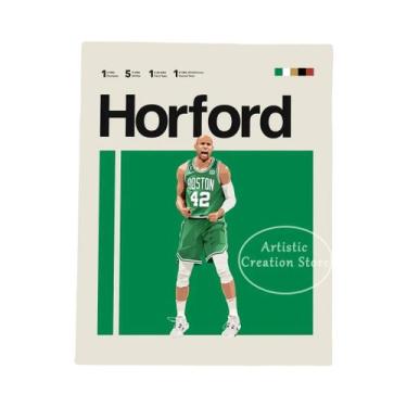 Imagem de Pôster De Arte Minimalista De Tatum Horford, Estrela Do Basquete Dos C