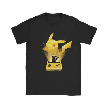 Imagem de Camiseta Masculina De Algodão Puro Pokemon Com Gola Redonda E Manga Cu