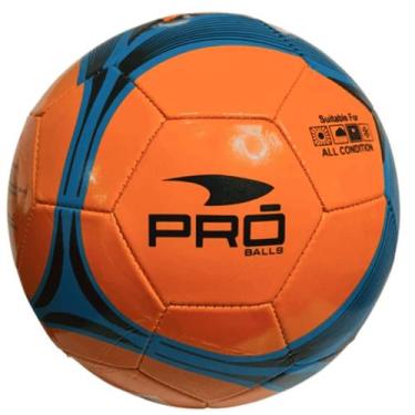 Imagem de Bola De Futebol Pro Balls Laranja com Azul - Tamanho 5