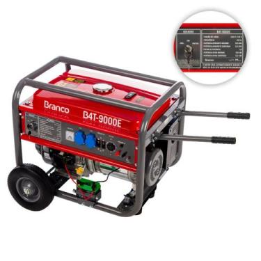 Imagem de Gerador à Gasolina 9 KVA Branco B4T-9000E Partida Elétrica 110V/220V