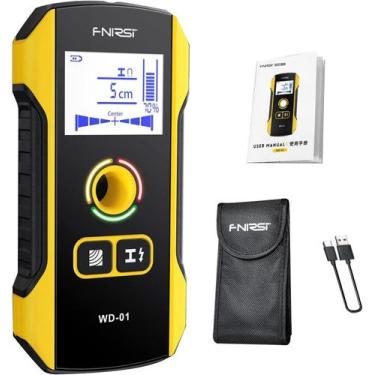 Imagem de Scanner Detector Parede Fnirsi Fios e Canos Metal e Madeira