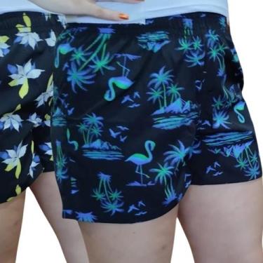 Imagem de Kit Com 2 Short Feminino Tactel Com Elastano Plus Size - Repelique, Es