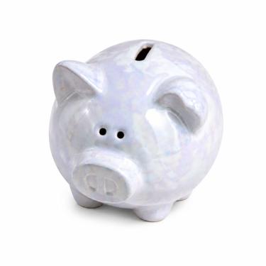 Imagem de Cofrinho Porquinho Cerâmica 12cm Infantil Decorativo Guardar Moedas Presente