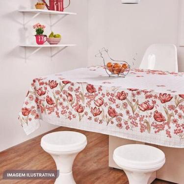Imagem de Toalha de Mesa Estampada Pop Quadrada 4 Lugares140x140 Lepper, Rosa