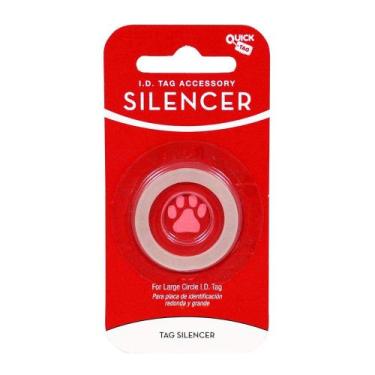 Imagem de Silenciador de plaqueta de identificação circular grande que brilha no