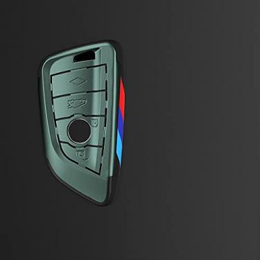 Imagem de YJADHU Protetor da tampa do estojo da chave do carro, adequado para BMW X1 X3 X4 X5 F15 X6 F16 G30 Série 7 G11 F48 F39 520 525 f30 118i 218i 320i, verde 4