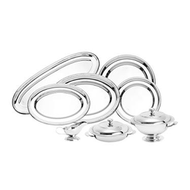 Imagem de WOLFF - Conjunto 8 Peças Baixela Croisé Mônaco Prateada