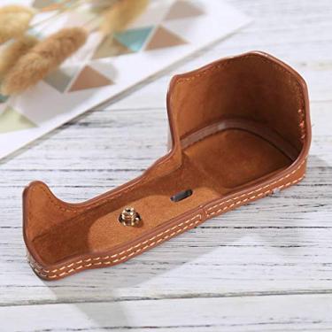 Imagem de HONGYAN capa da câmera 1/4 de polegada de polegada PU câmera de couro base média para Sony ILCE-6000 / A6000 acessórios para câmera