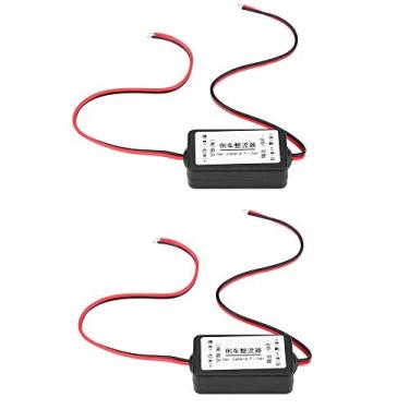 Imagem de Retificador de visão traseira do carro, conector de filtro de capacitor de relé de energia de 12 V CC para retificador de câmera de carro de automóvel (pacote com 2)