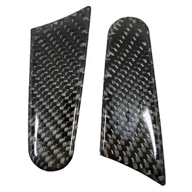 Imagem de BONV 2 peças/conjunto de adesivos de decoração de espelho retrovisor lateral exterior para carro para Porsche Macan 14-19 acessórios de aparência de fibra de carbono