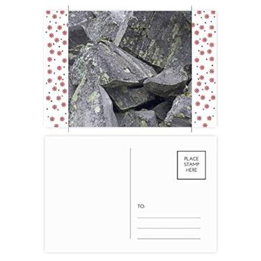 Imagem de Dark Stone Pieces Papel de parede Crackles Musgo Natal Natal Flor Celebração Cartão Postal Cartão Bênção