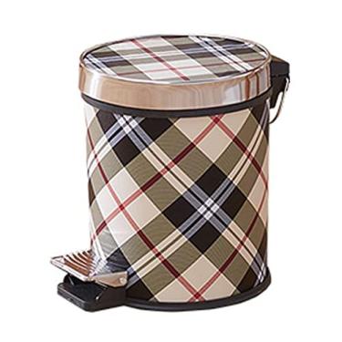 Imagem de Cesta De Lixo Lata De Lixo Interna Lata De Lixo De Pedal Grande Estilo Europeu Lata De Lixo De Cozinha Adequada Para Armazenamento De Lixo Interno E Externo Lata De Lixo Lixeira,D,Médio,Pleasant63