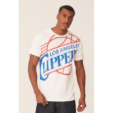 Imagem de Camiseta Mitchell & Ness Estampada Los Angeles Clippers Off White