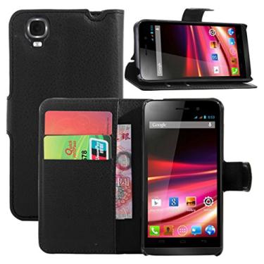Imagem de Capa para WIKO Fizz Leather Stand Wallet Flip Case para WIKO Fizz Capa de proteção de telefone A capa com design simplificado