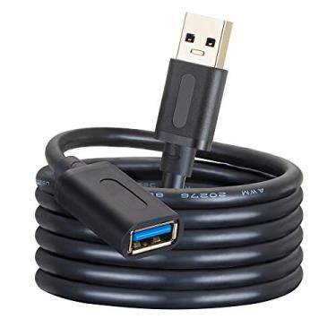 Imagem de Cabo de extensão USB 3.0 de 4 metros, cabo extensor de alta velocidade USB 3.0 tipo A macho para uma fêmea para PlayStation, Xbox, USB Flash Drive, leitor de cartão, disco rígido, teclado, impressora, scanner (0,5 m)