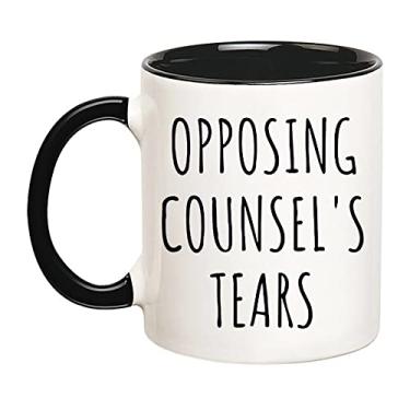 Imagem de Fonhark - Caneca engraçada de advogado, lágrimas do conselho oposto, advogado, presente de advogado, caneca de graduação em direito, caneca de café/xícara de 325 ml
